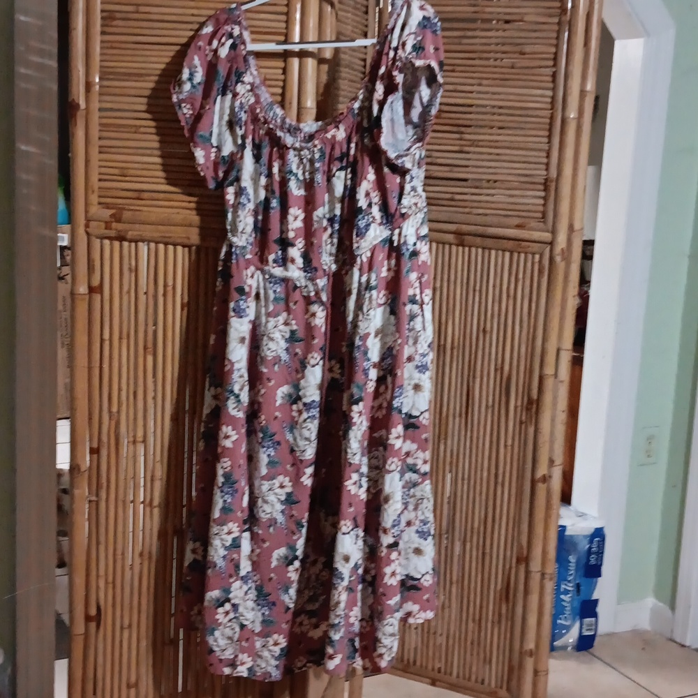 Sale - Beautiful dress Old fashioned Pink with flowers